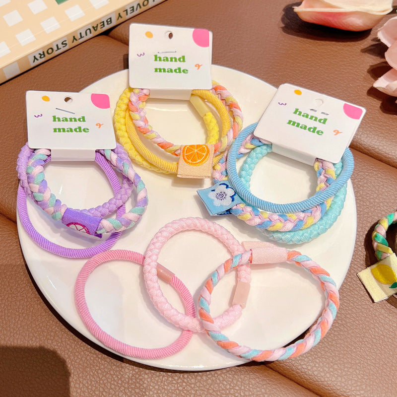 Wholesale Children's Elastic, Durable, and Non Damaging Headband with Ponytail and Rubber Hair Rope